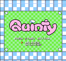 Quinty (Japan) Title Screen